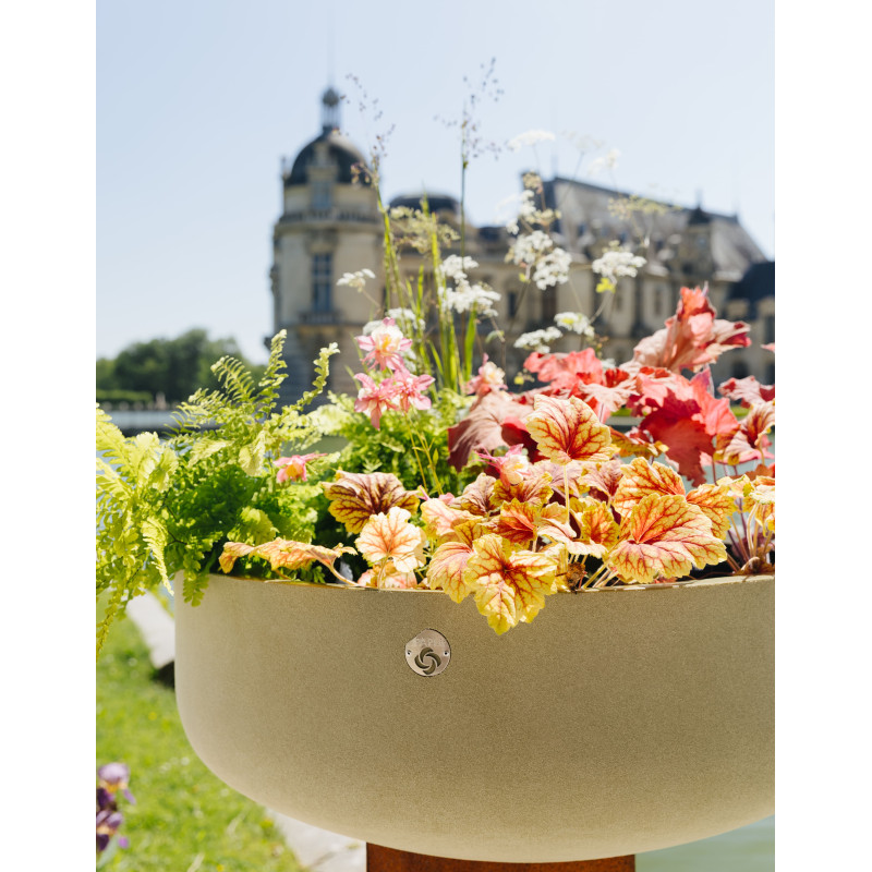 Vasque Atoll Effet Velour  - Grand Pot Jardin Design & Durable | So-Vert