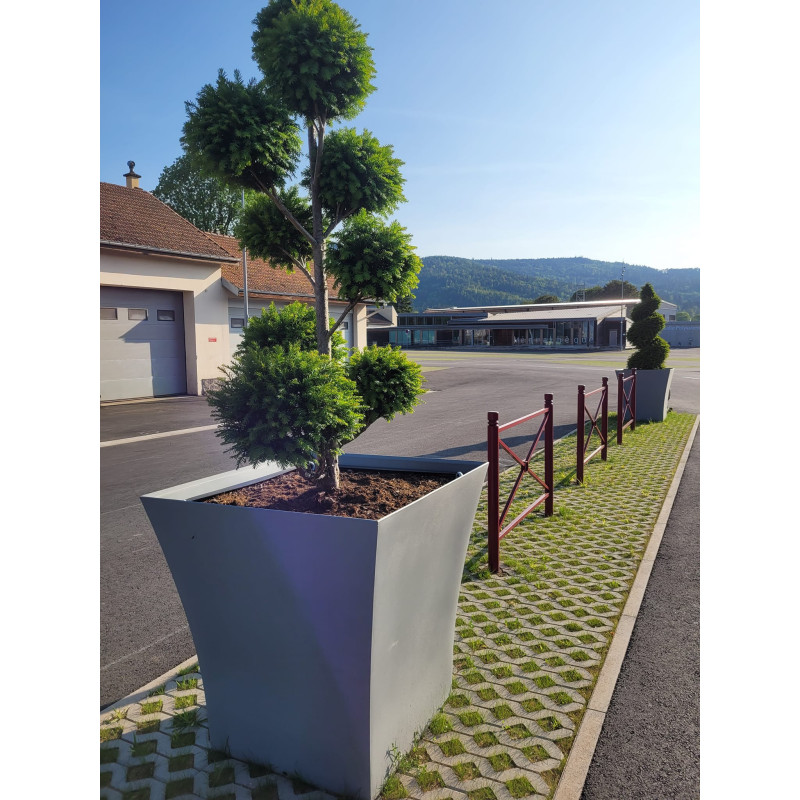 Pot Vogue Carré – Pot design extérieur en PEHD recyclé | SO’VERT ENVIRONNEMENT