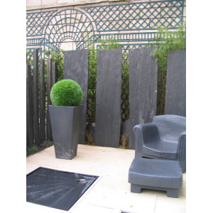 Pot DESIGN CARRÉ PAPI – Pot haut extérieur avec bac