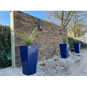 Pot DESIGN CARRÉ PAPI – Pot haut extérieur avec bac
