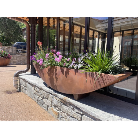 Jardinière ELIPSO effet Corten PAPI – Jardinière extérieure design