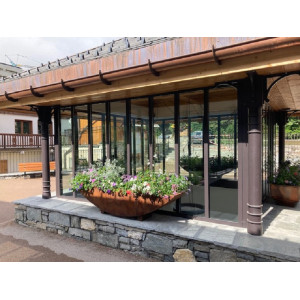 Jardinière ELIPSO effet Corten PAPI – Jardinière extérieure design
