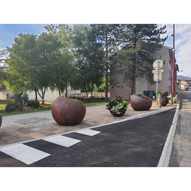 Pot MAXIMO effet Corten PAPI – Grand pot extérieur 580 L
