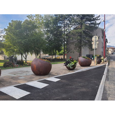 Pot MAXIMO effet Corten PAPI – Grand pot extérieur 580 L
