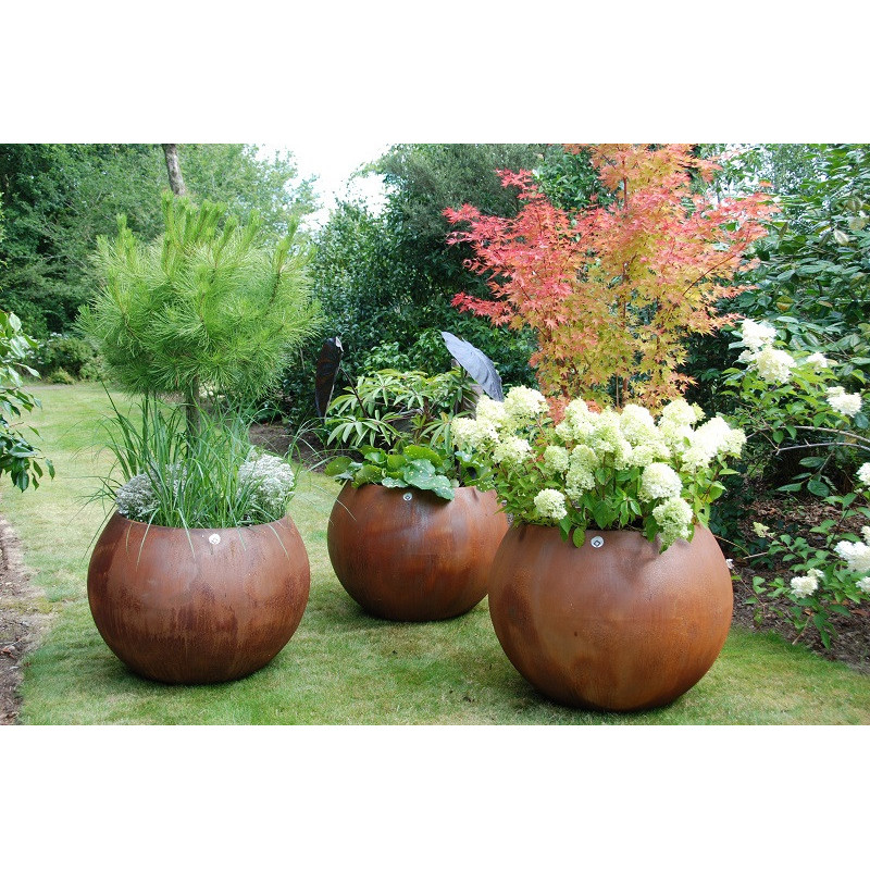 Pot MILÉO effet Corten PAPI – Grand pot extérieur 200 à 500 L